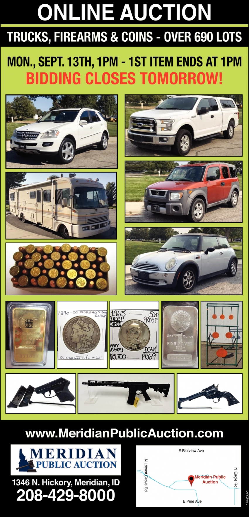 Online Auction, Meridian Public Auction, Meridian, ID