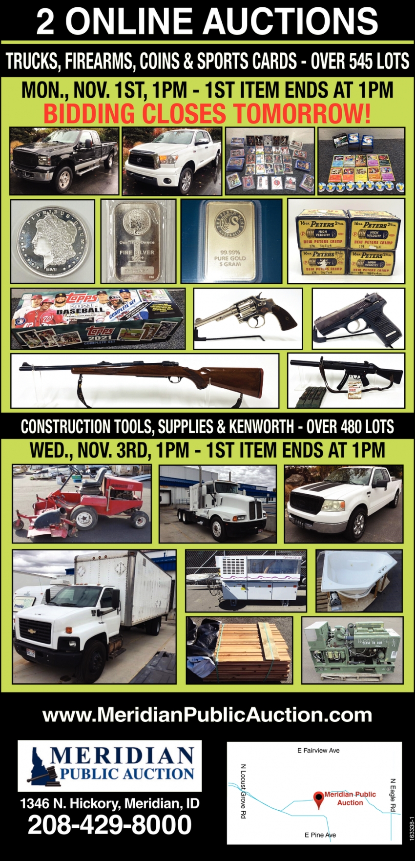 2 Online Auctions, Meridian Public Auction, Meridian, ID