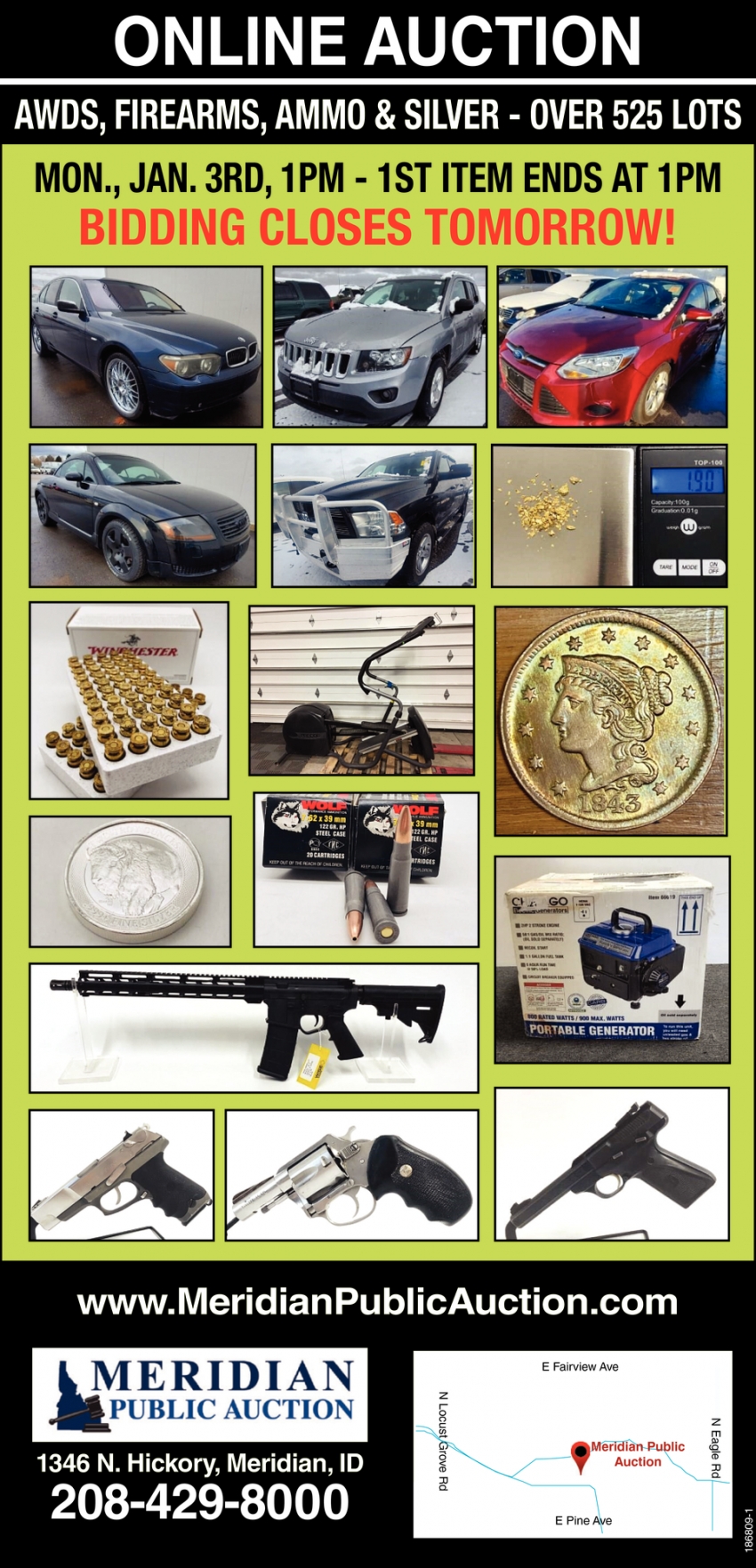 Online Auction, Meridian Public Auction, Meridian, ID