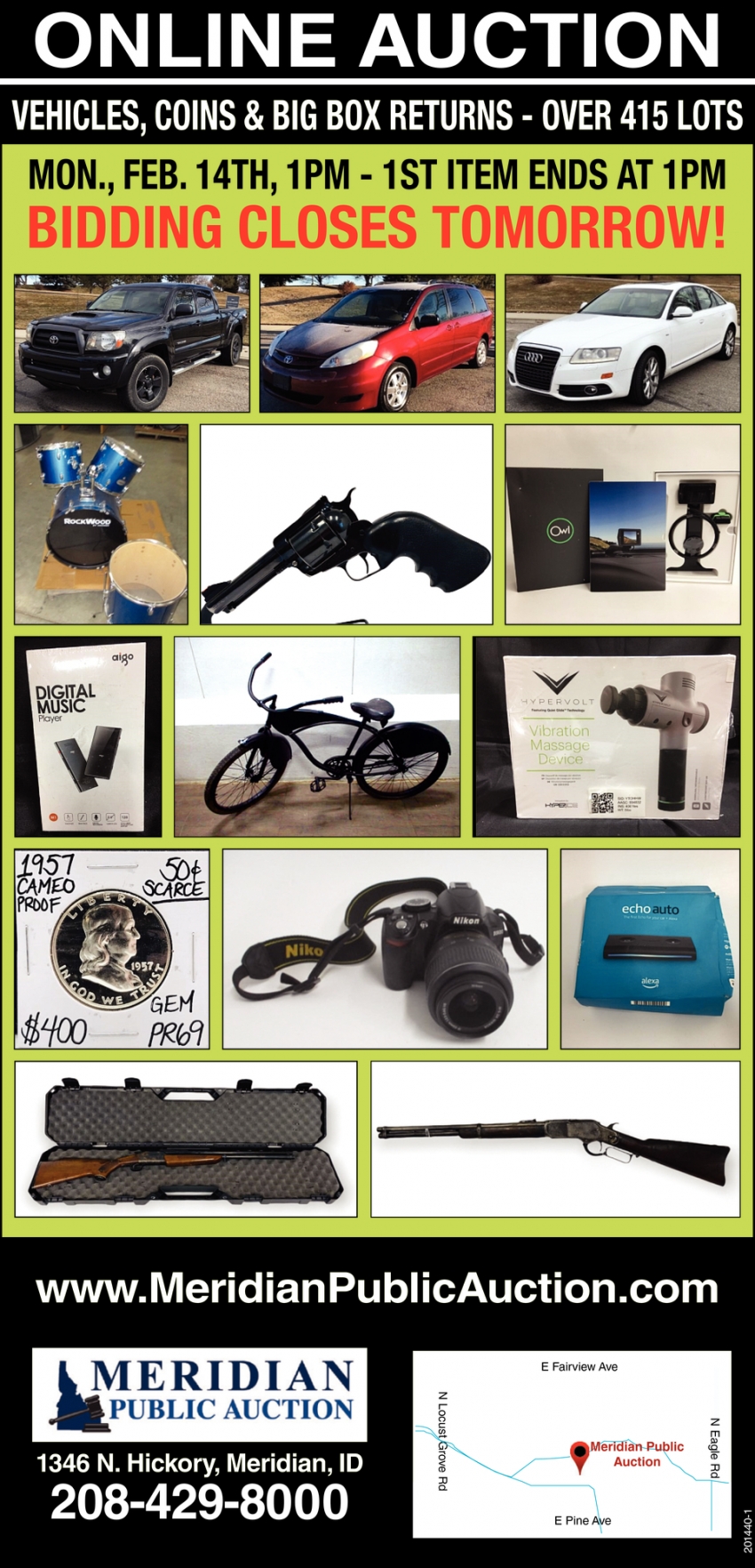 Online Auction, Meridian Public Auction, Meridian, ID