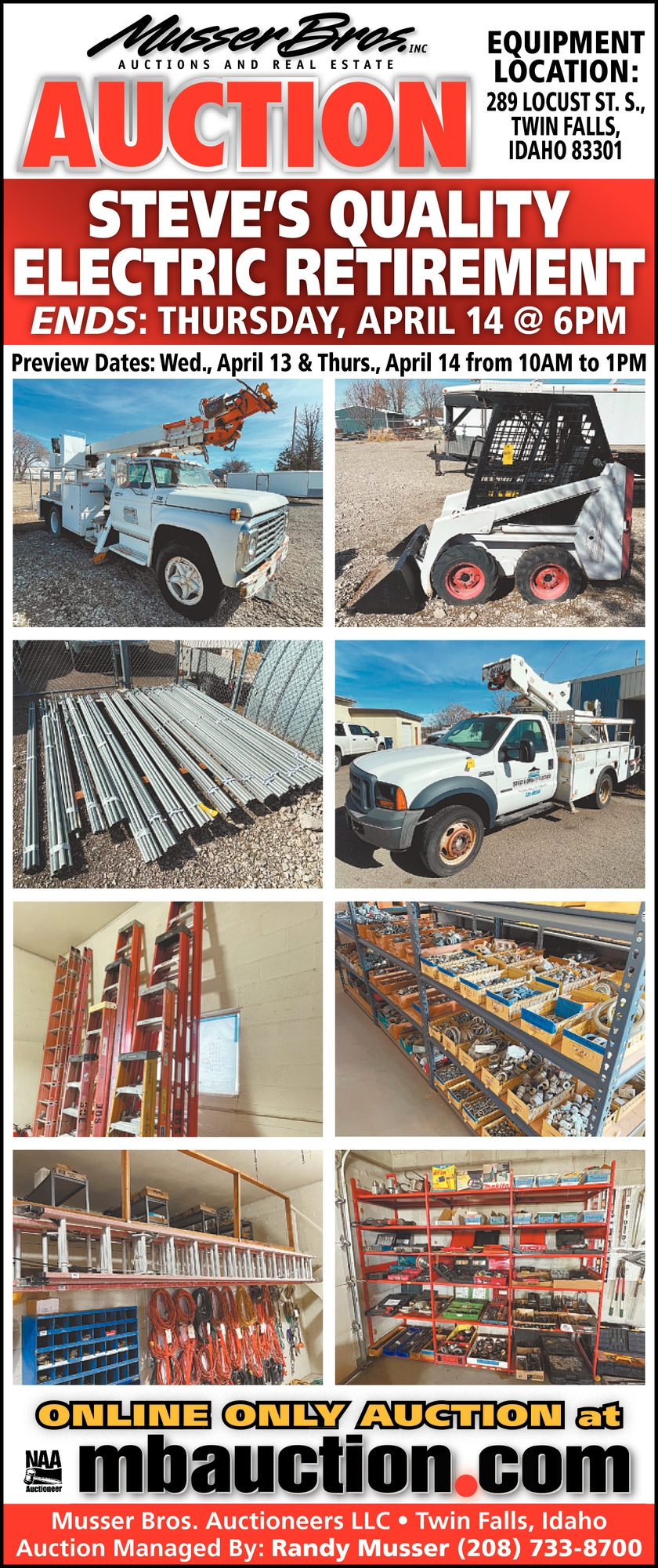 Steve's Quality Electric Retirement, Musser Bros Auctions and Real