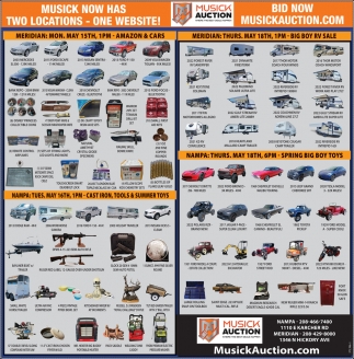 Bid Now, Musick Auction, Nampa, ID